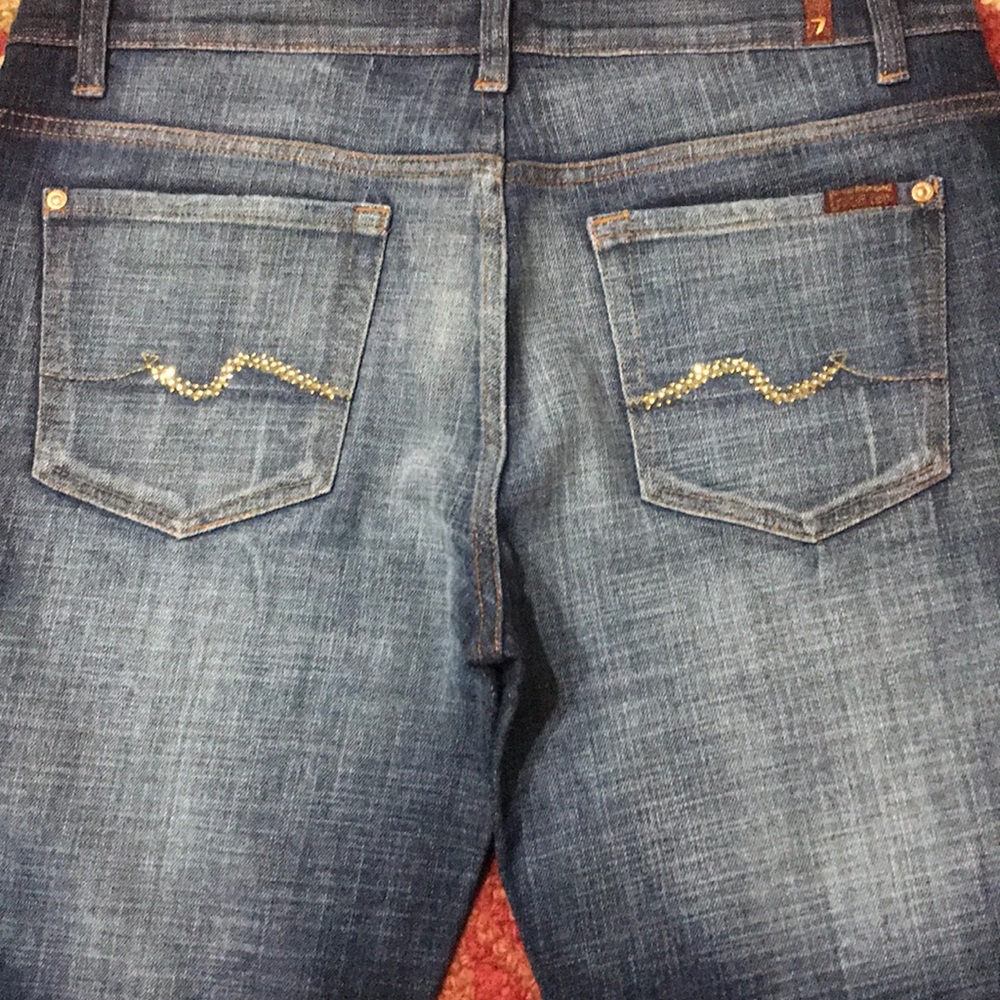 7 for all mankind size 36 jeans rhinestone pocket
